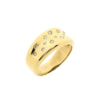 Gold ring with diamonds; 0.25 ct.