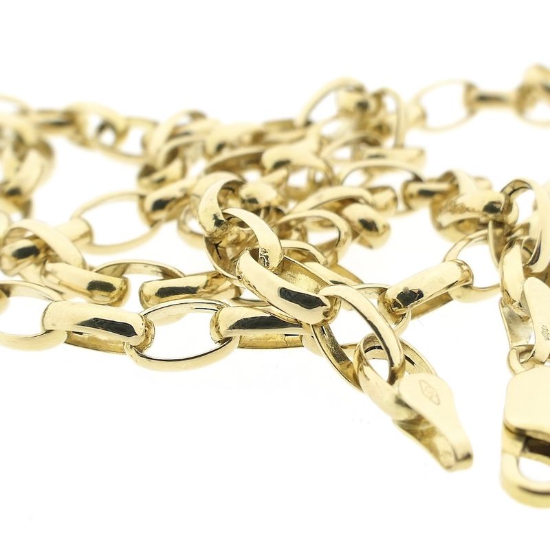 Image 9 of Gold anchor link chain | 45 cm