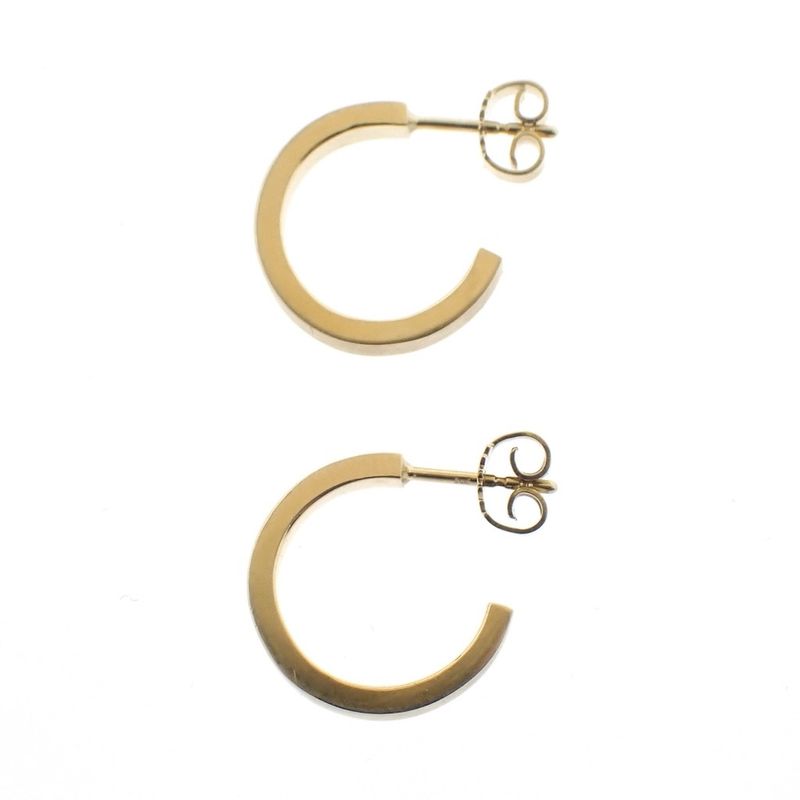 Image 5 of Gold matte earrings; Ø 16.5 mm