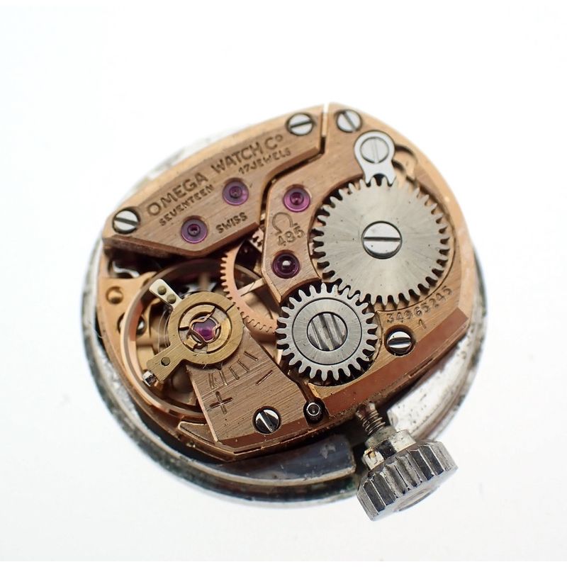 Image 5 of Omega vintage dress watch; 18k white gold women's watch with diamonds