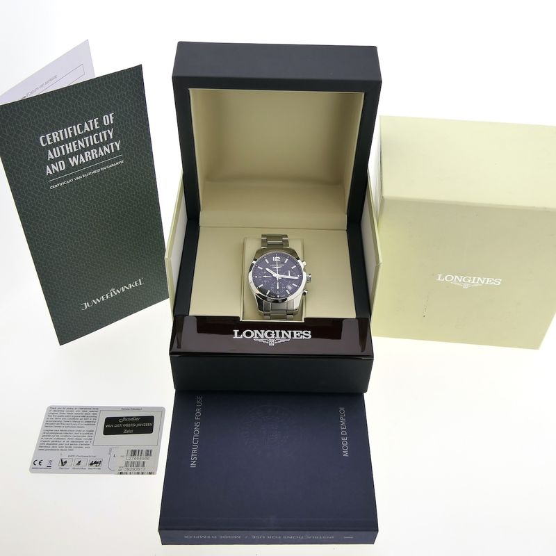 Image 19 of Longines Conquest Classic Chronograph L2.786.4; Automatic men's watch