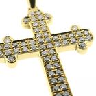 Image 3 of Gold pendant of a cross with diamond; 0.31 ct.