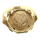 Image 5 of Gold ring with coin | John F. Kennedy