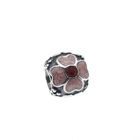 Image 1 of Pandora charm; Silver; Red Daisy