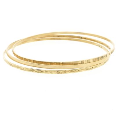 Gold bracelet set; Size M/L Image 2 of Gold bracelet set; Size M/L