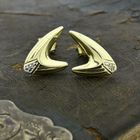 Image 8 of Gold stud earrings with diamond; 0.01 ct.