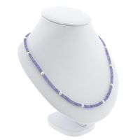 9 carat amethyst bead necklace with pearl
