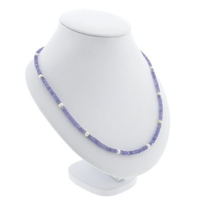 Image 1 of 9 carat amethyst bead necklace with pearl