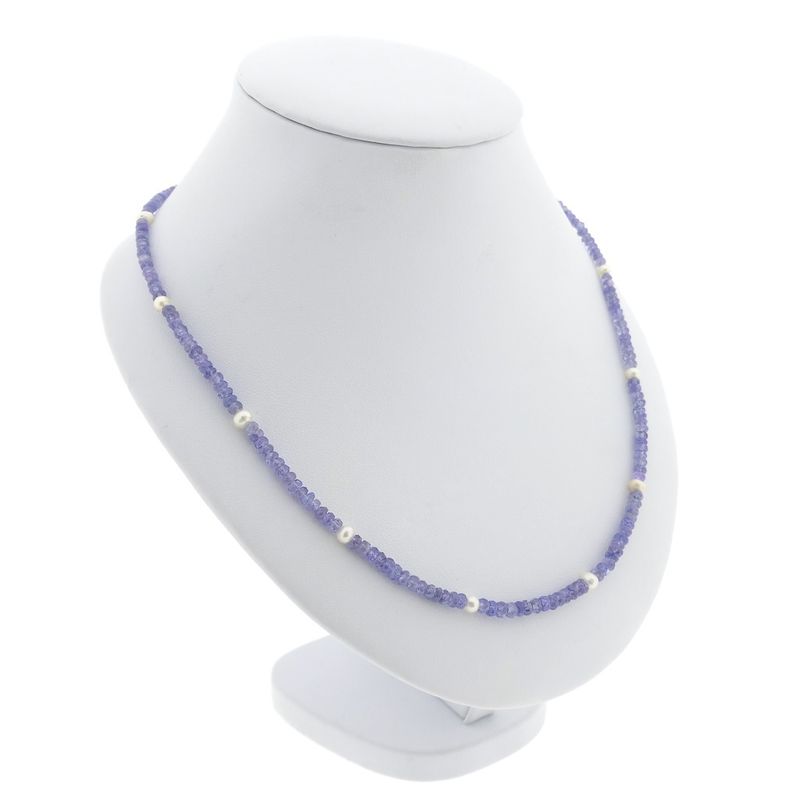 Image 1 of 9 carat amethyst bead necklace with pearl