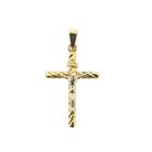 Image 1 of 18-karat two-tone gold pendant of a cross with a corpus | INRI