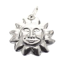 Silver pendant; Sunflower