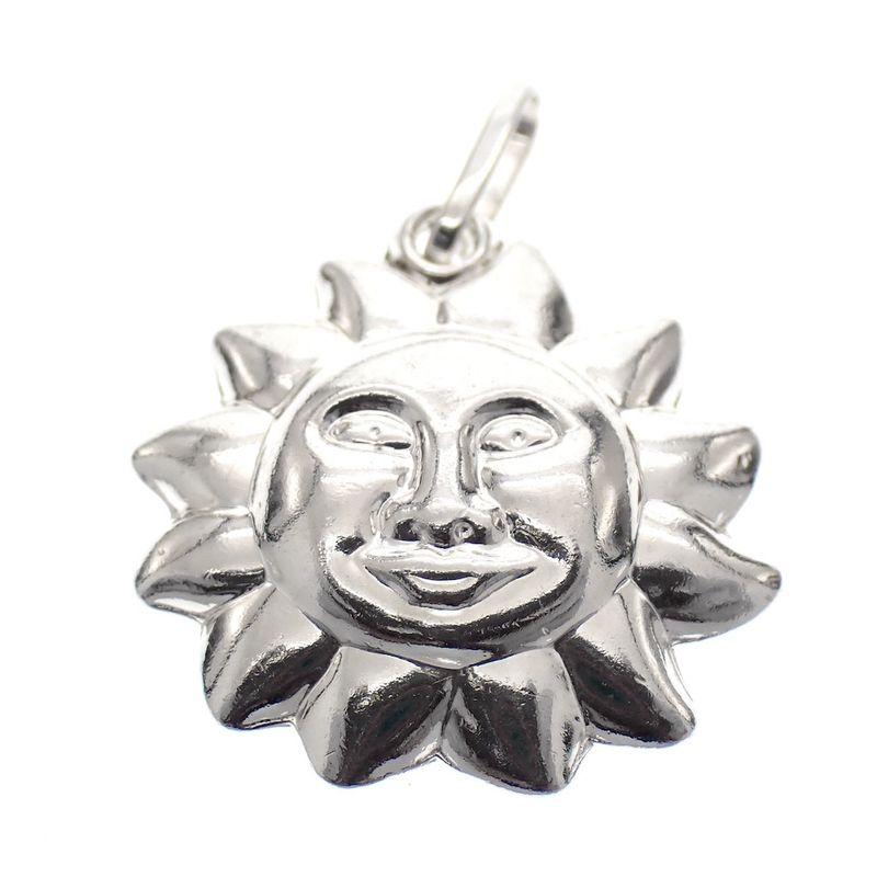 Image 1 of Silver pendant; Sunflower