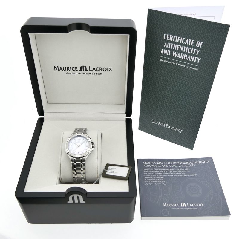 Image 4 of Maurice Lacroix AIKON AI1006-SS002-170-1; Women's watch with mother-of-pearl dial and diamonds