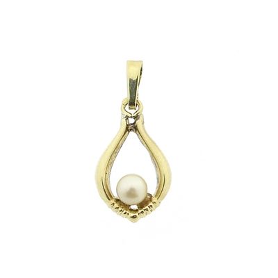 Image 1 of Gold pendant with pearl | Vintage