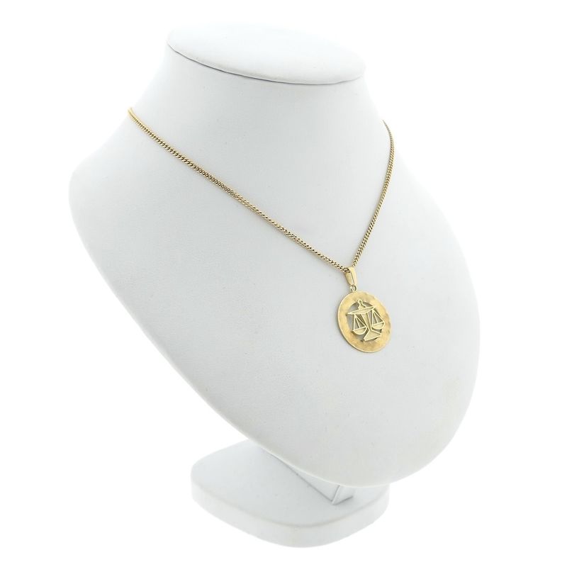 Image 4 of Gold zodiac sign pendant; Libra