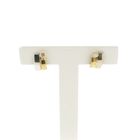 Image 1 of Bicolor gold stud earrings with zirconia