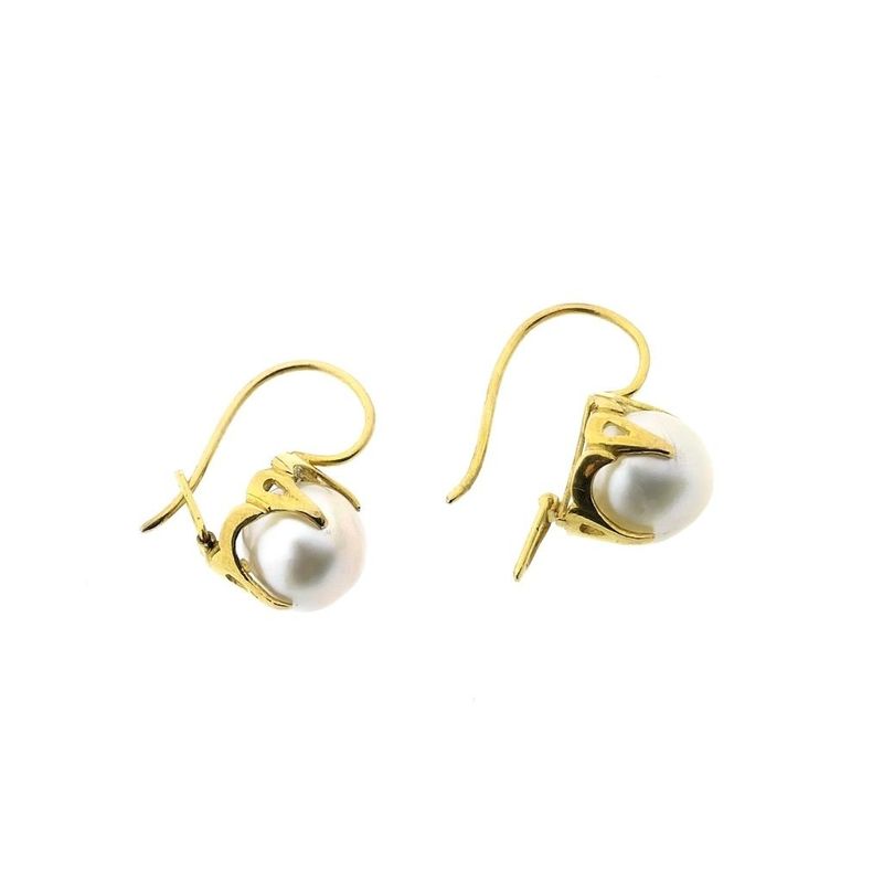 Image 5 of Gold earrings with baroque pearls