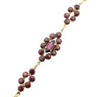 Afbeelding 8 van Vintage gouden armband met granaat | 18,5 cm