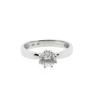 Image 3 of White gold solitaire ring with white sapphire