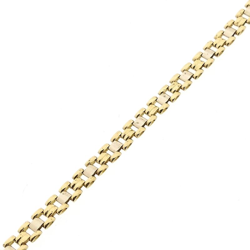 Afbeelding 7 van Bicolor gouden panterschakel armband