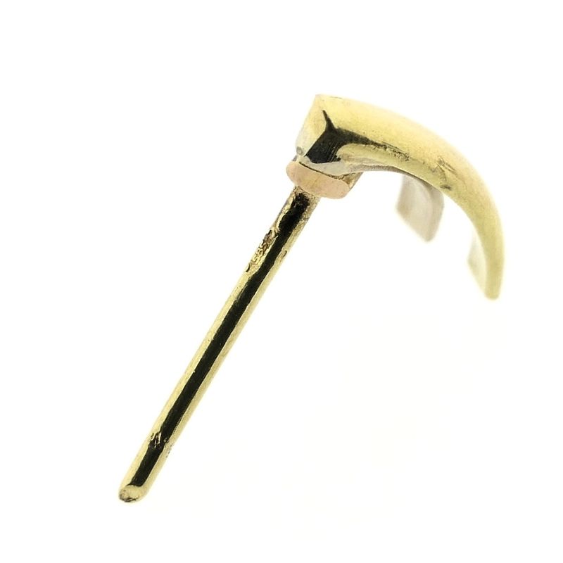 Image 8 of Tricolor gold stud earrings