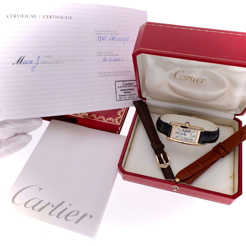 Image 9 of Cartier Tank Américaine 18ct. Gold Ladies Watch