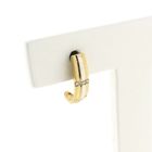 Image 2 of Bicolor gold stud earrings with zirconia