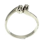 Image 5 of White gold ring set with two 0.06 ct. diamonds | Carnation