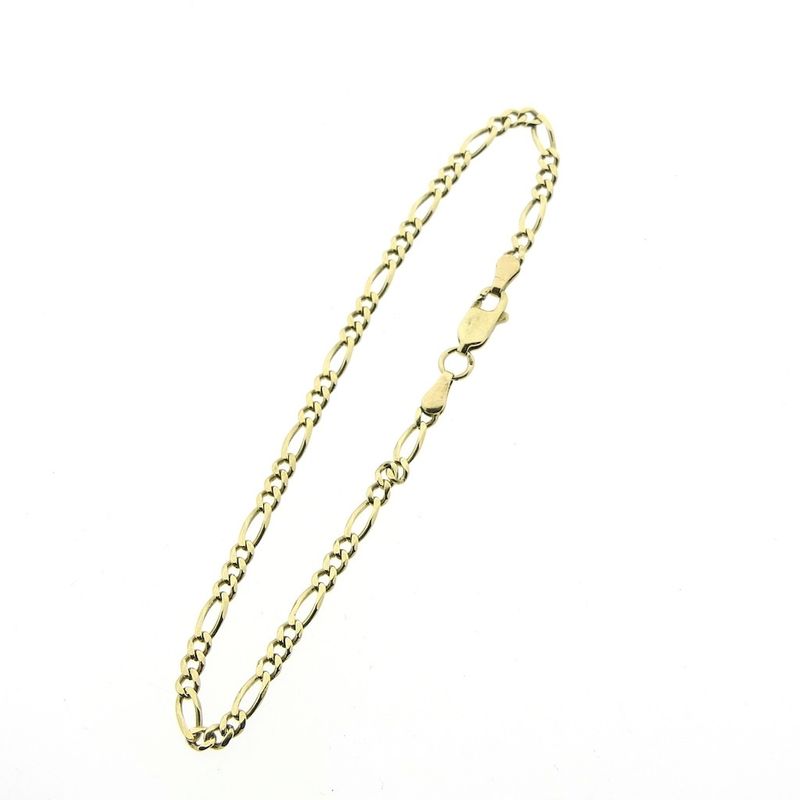 Image 3 of Gold Figaro link bracelet | 19 cm