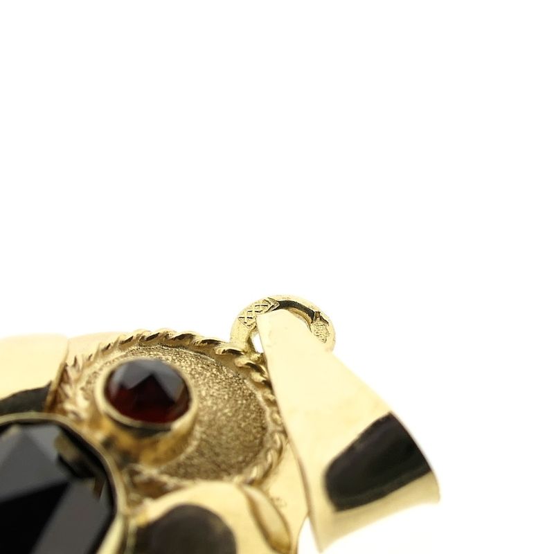 Image 7 of Vintage gold pendant with garnet | Amsterdam