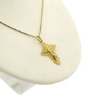 Image 10 of 21 carat antique gold pendant of a cross with a corpus | Filigree technique