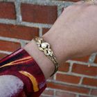 Image 11 of 8 Karat Floral Bracelet with Cultured Pearl and Zirconia