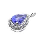 Image 8 of 18-karat white gold pendant with tanzanite and diamond | 0.18 ct.