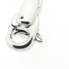 Image 5 of White gold anchor link necklace