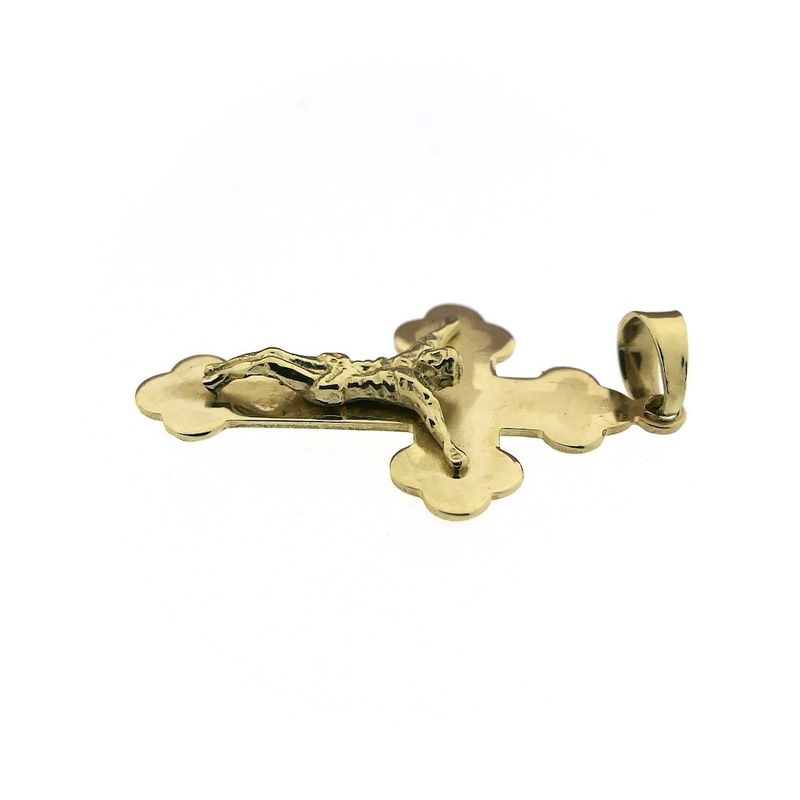 Image 4 of Antique gold 19th century pendant of a cross with corpus