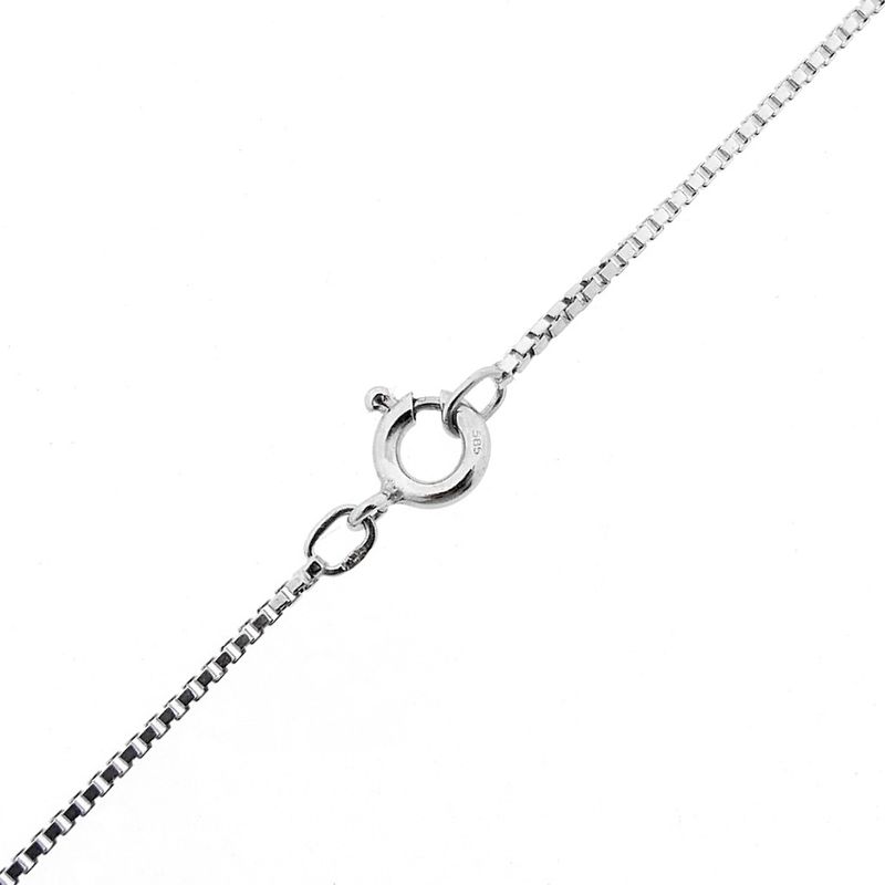 Image 6 of White gold Venetian chain | 40 cm