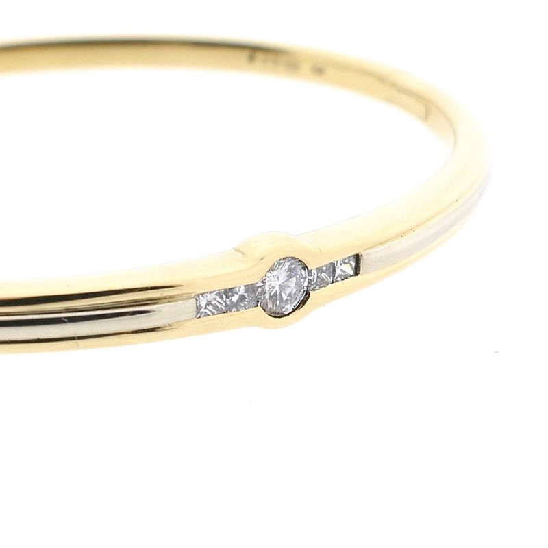 Afbeelding 8 van Bicolor gouden slavenarmband met diamanten; Maat M/L