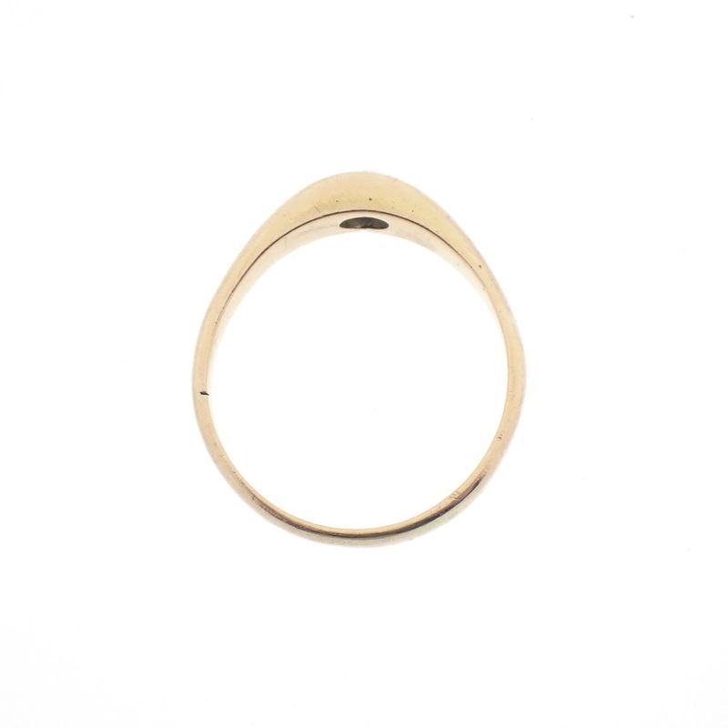 Image 4 of Gold solitaire ring with diamond; 0.05 ct.