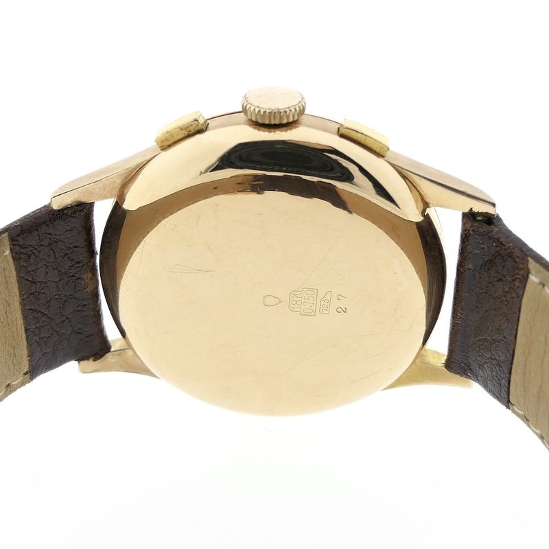 Image 16 of Jolus Autres Horlogerie; vintage 18k. gouden heren horloge met chronograaf