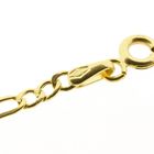 Afbeelding 6 van Gouden Figaroschakel kinderarmband met graveerplaatje | 13 – 16 cm