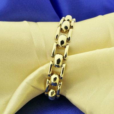 Image 2 of Gold Bismarck link bracelet | 19.5 cm