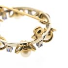Image 8 of Vintage gold brooch with sapphire and pearls