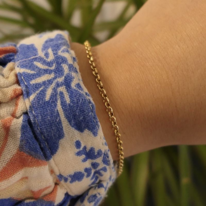 Image 10 of 8-karat Jasseron link bracelet | 19 cm