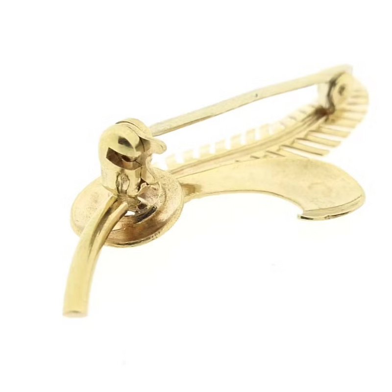 Image 5 of Gold feather brooch