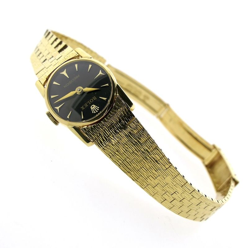 Image 18 of Rolex Precision 18k; Vintage gold ladies' watch