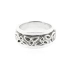 Image 2 of Wide silver ring with Celtic pattern