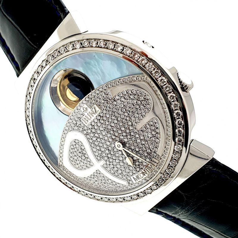 Image 9 of Bunz Moontime 3; Exclusive unisex wristwatch | 2.20 ct. diamond