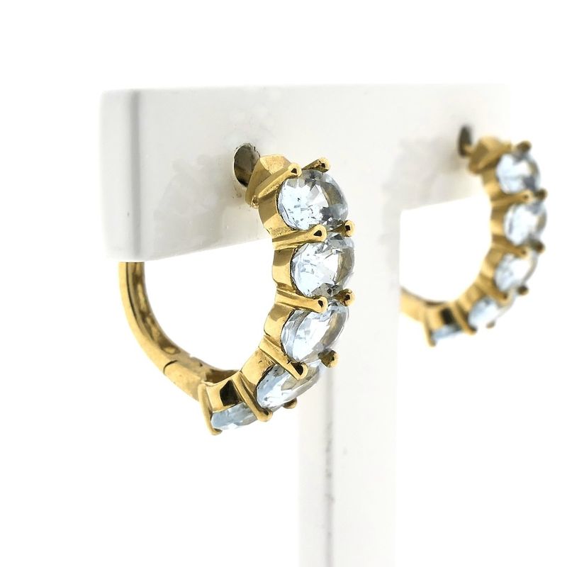 Image 5 of 9 carat aquamarine stud earrings