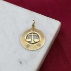 Image 2 of Gold zodiac sign pendant; Libra | Fabiola