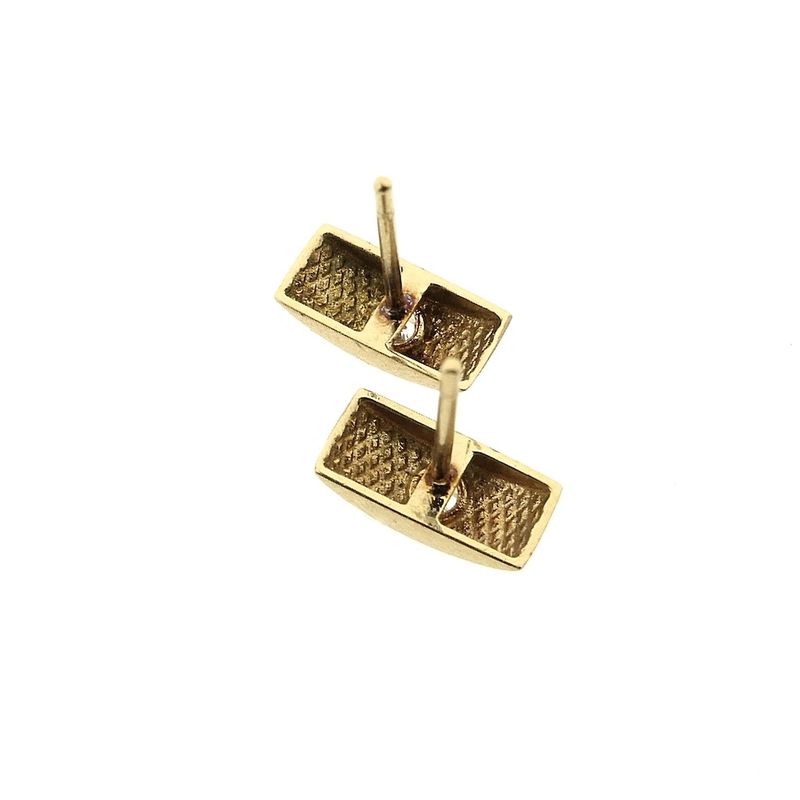 Image 7 of Gold stud earrings with zirconia